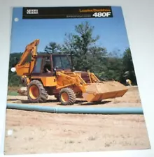 Case 480F Tractor Loader Backhoe Sales Brochure Manual Literature Advertising