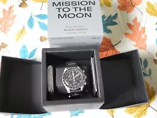 Swatch x Omega Mission To The Moon Black Dial Watch SO33M100 Moonswatch With Box