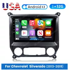 CarPlay Radio Android 12 Stereo GPS Nav For 2013-2019 Chevy Silverado GMC Sierra