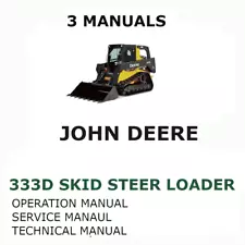 JOHN DEERE 333D SKID STEER LOADER OPERATORS REPAIR TECHNICAL SERVICE MANUAL PDF