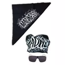 Macho Man Randy Savage Madness Bandana White Sunglasses Costume (Black...