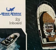 1974 Mako Marine 23' Inboard Boating Fishing Print Ad Sportfishing Chrysler