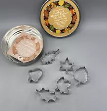 LEAVES OF AUTUMN 6 PIE CRUST COOKIE BUTTER TIN METAL CUTTER by PURPLE PUMA