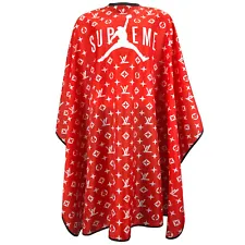 Barber Cape for Men Hair Cutting Salon Stylist Cape with Snaps - 63"*56" (Red)