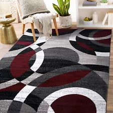 Rugshop Rugs for Living Room 8x10 Geometric Circles Area Rug Carpets for Sale