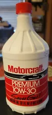 Motorcraft Premium 10W-30 Motor Oil, 32 oz Plastic Container. Empty.