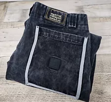 VTG Marithe Francois Girbaud Jeans Size 36 Black Baggy Shuttle Tape Y2K 90s