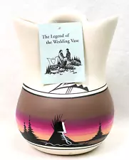 Cedar Mesa Native American Made Pottery The Legend of the Wedding Vase Signed