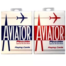 Playing Cards Aviator Pinochle # 918R (1-Case) 12 Decks