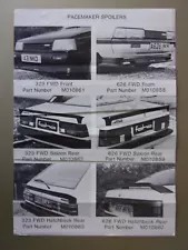 FOHA PACEMAKER Spoilers for MAZDA 323 & 626 1983 UK Mkt Sales Leaflet Brochure