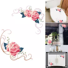 Toilet Stickers Decal Flowers Stickers For Refrigerator Cabinet Glass Decor Sale