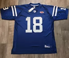 Peyton Manning Indianapolis Colts Super Bowl XLIV Equipment Jersey Reebok #18