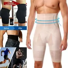 Men Compression High Waist Slimming Boxer Shorts Tummy Body Shaper Girdle Pants