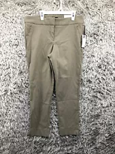 Jasmine & Juliana Pants Beige Stretch Straight Hook And Eye Zip Pocket