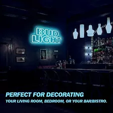 Bud Light Neon Sign, LED Neon Light Sign for Home Bar Club Party Decor