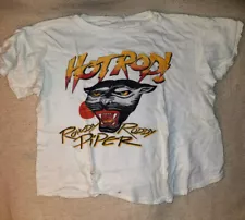 Original 80s WWF Rowdy Roddy Piper BLACK CAT Shirt BEAT UP Not For Sale Cheap