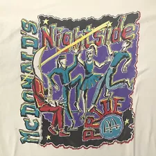 Vintage 1992 McDonald’s White Night side Pride T-Shirt Size XL Single Stitch