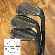 New ListingTitleist SM7 Black EM Wedge Set / 52° 56° 60° X-Flex Steel Tour Issue Shafts