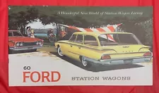 1960 FORD "STATION WAGON" Original Vintage Car Dealer Sales Brochure / Catalog