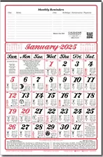 A11 - America's Original Old Fashioned Almanac Calendar - 2025