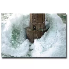 La Jument Lighthouse by Guichard Gallery-Wrap Canvas Giclee Art (24 in x 36 in)