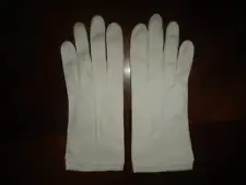 Vintage Women's 100% German Fully Shrunk Double Woven Cotton Soft White Gloves S