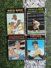 4 For $4 Sale 1971 Topps Baseball Lot Of 4 EX Condition Low Cost Shipping