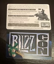 Blizzcon 2008 WOW Polar Bear Mount LOOT Card- Big Blizzard Bear Unscratched