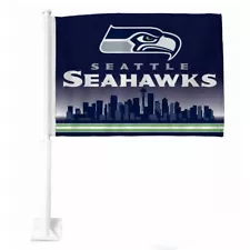 NFL Seattle Seahawks Car Flag, Double Sided, UV Fade Resistant