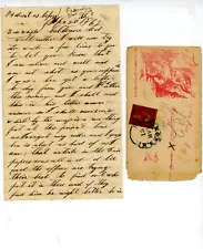 Civil War soldier’s letter “shot in leg”, patriotic cover