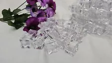 70 pcs Fake Ice Cubes Clear Acrylic Reusable Fake Ice Photography Prop large