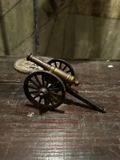 1900s Antique Cast Iron Mini Cannon Civil War Toy Kid Fuse victorian Military