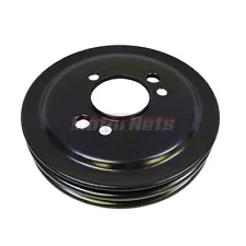 Black Big Block Chevy BBC Crank Pulley Double 2Groove SWP Short water pump396454