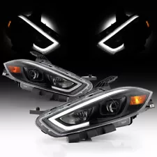 LATEST DESIGN LED Tube Fit 13-16 Dodge Dart HID Model Black Projector Headlight