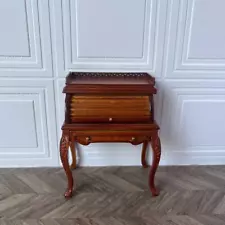 1:12 Miniature Furniture Antique Writing Desk Storage Drawers Dollhouse Chair