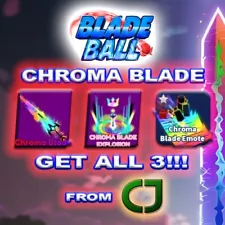 Chroma Blade Set with Explosion & Emote | Blade Ball | Roblox | Fastest Delivery