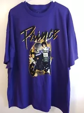 New Men's Prince Purple Rain Motorcycle Album Cover Vintage purple T-Shirt 3xl