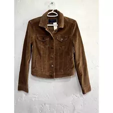 NWT Aeropostale brown corduroy jean jacket size medium