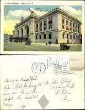 Union Station Albany New York mailed 1923 train railroad antique cars