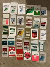 Vintage Lot of 30 Cigarette Vending Machine Plastic Labels