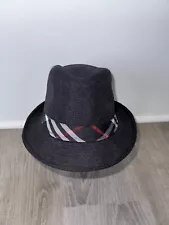 CLEAN BLACK FEDORA WITH DESIGN COTTON/POLYESTER