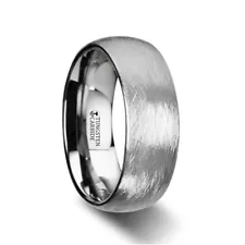 Blackwald Domed Tungsten Carbide Ring With Wire Brushed Finish Design