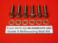 351C 351M 400M 429 460 FORD AUTOMATIC STAINLESS ARP BELLHOUSING BOLT KIT