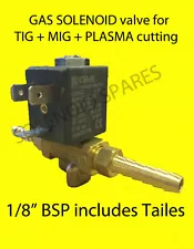 GAS SOLENOID valve MIG and TIG welder Plasma cutting. 1/8" BSP tails CEME 5510