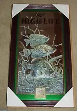 MILLER BEER 4th Edition CRAPPIE FISH Wildlife Hunting MIRROR (New In Box!) NOS