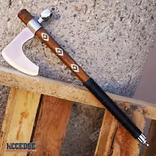 19" NATIVE AMERICAN PEACE PIPE HATCHET TOMAHAWK Replica w/ Functional Pipe Model