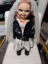 HUGE 26-in Bride Of Chucky TIFFANY DOLL Plush W/Clothes SPENCERS BRIDE OF CHUCKY