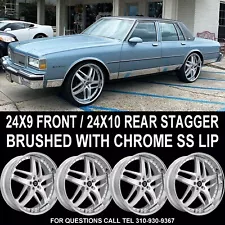 CUSTOM WHEELS RIMS 24" CHEVY CAPRICE YEAR 1977-1990