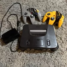 Nintendo 64 N64 OEM Console Complete Bundle 2 Controllers Tested No AV Cord