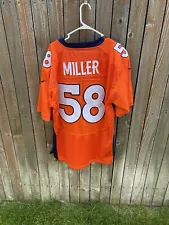 NFL Denver Broncos Von Miller #58 Nike On Field men’s 56 Orange Jersey